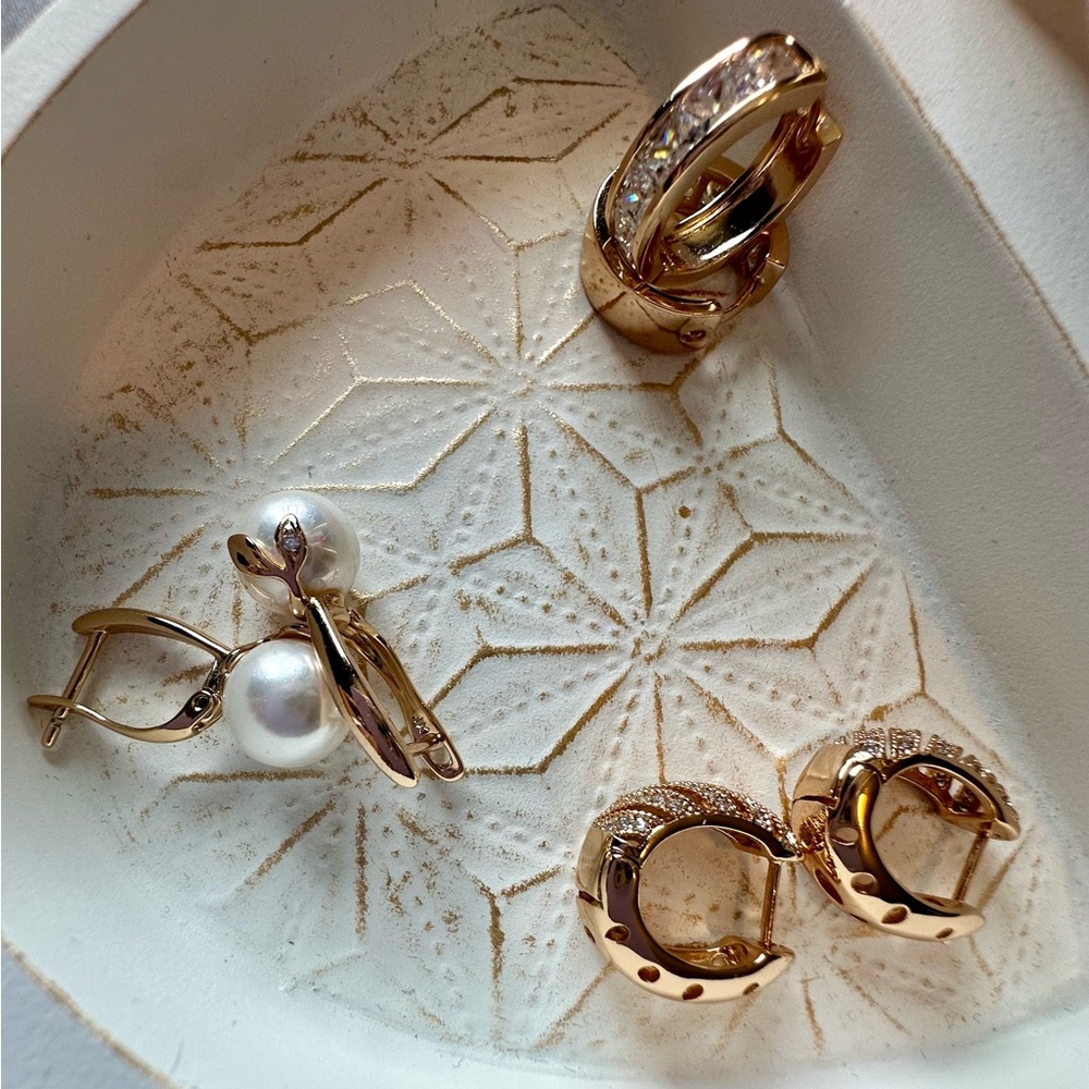 💎 Bundle Name: Luxe Elegance Set 💎 Gold filled with pearls and zirconia